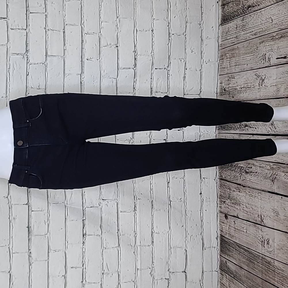 Ann Taylor Classic Modern Cotton Denim The Skinny Mid-Rise Ankle Jean in Black